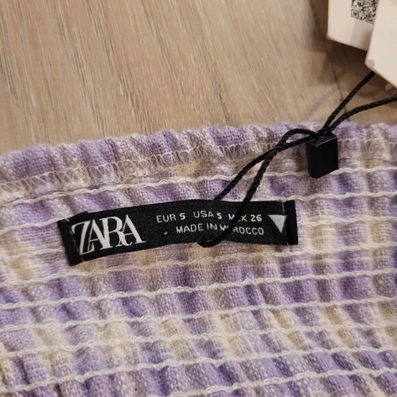 NWT ZARA | Gingham Bustier Crop Tank Top | Sz. S - Picture 6 of 8